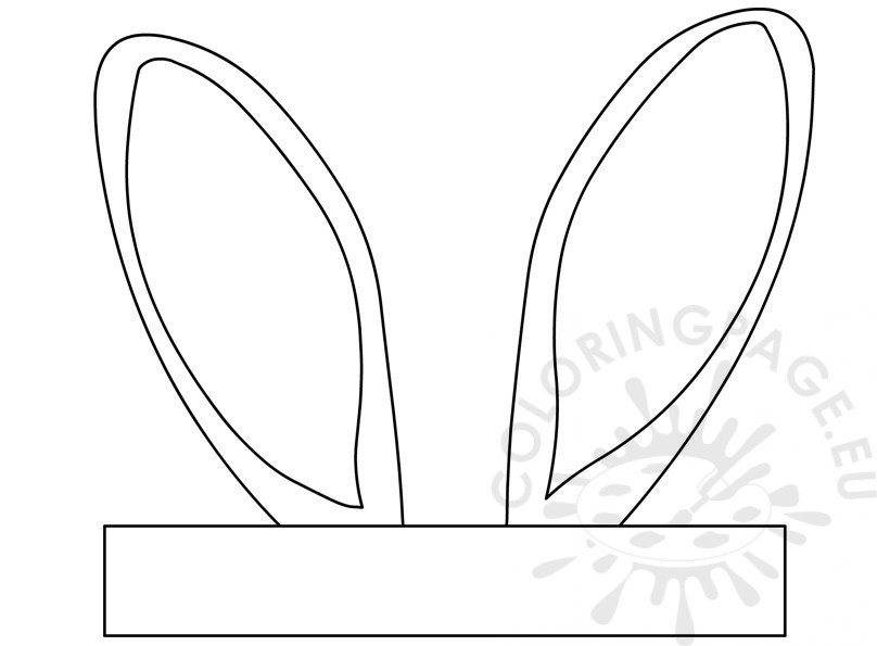 Easter Bunny Ears template Crafts – Coloring Page