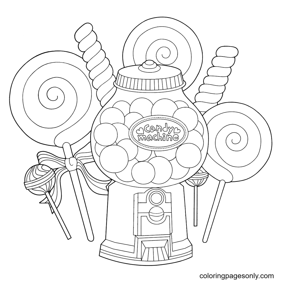 Candy Coloring Pages - Coloring Pages For Kids And Adults