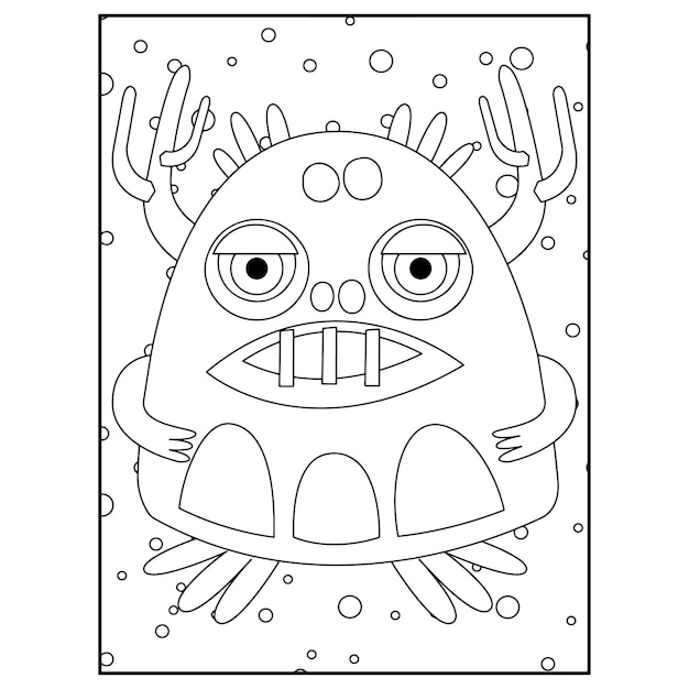 Premium Vector | Monster coloring pages for kids