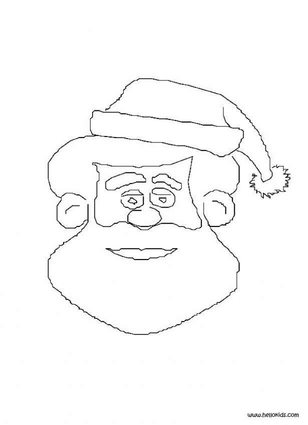 SANTA CLAUS coloring pages - Santa's face