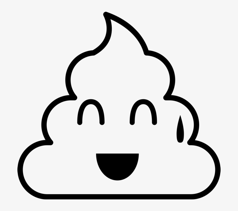 Smiling Cold Sweat Poop Emoji Rubber Stamp - Poop Emoji Coloring Pages PNG  Image | Transparent PNG Free Download on SeekPNG