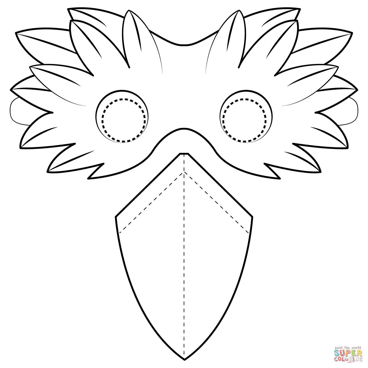 Bird Beak Mask coloring page | Free Printable Coloring Pages