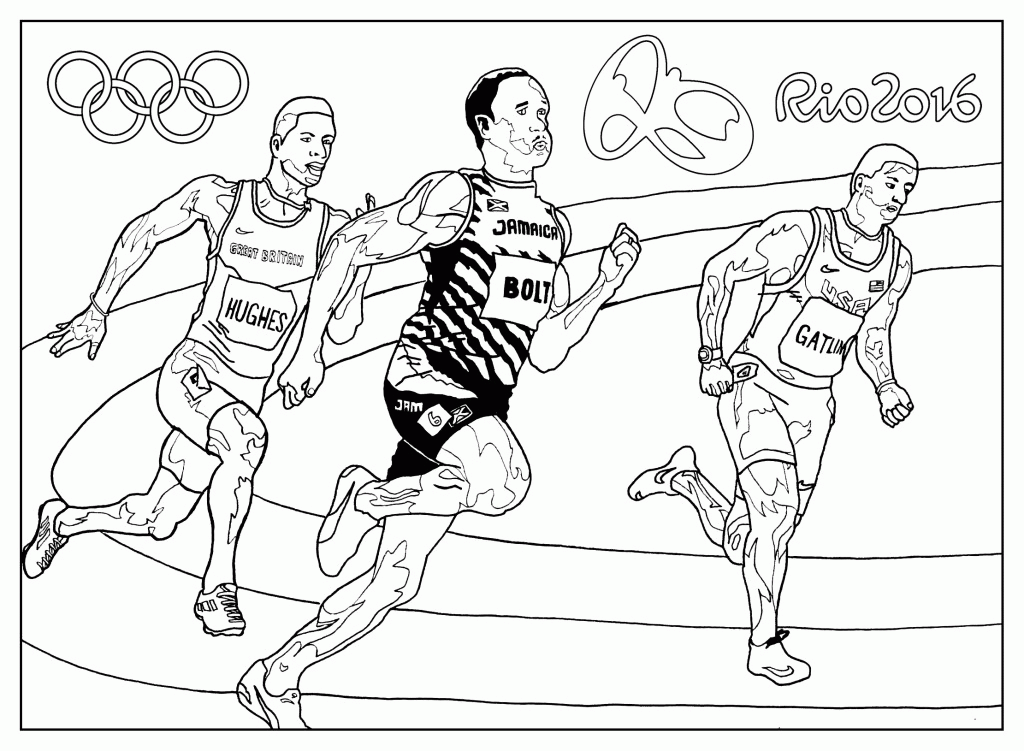 Athletism - Rio 2016 Olympics Coloring Page