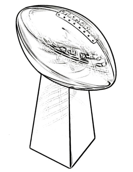 Superbowl Trophy Coloring Page