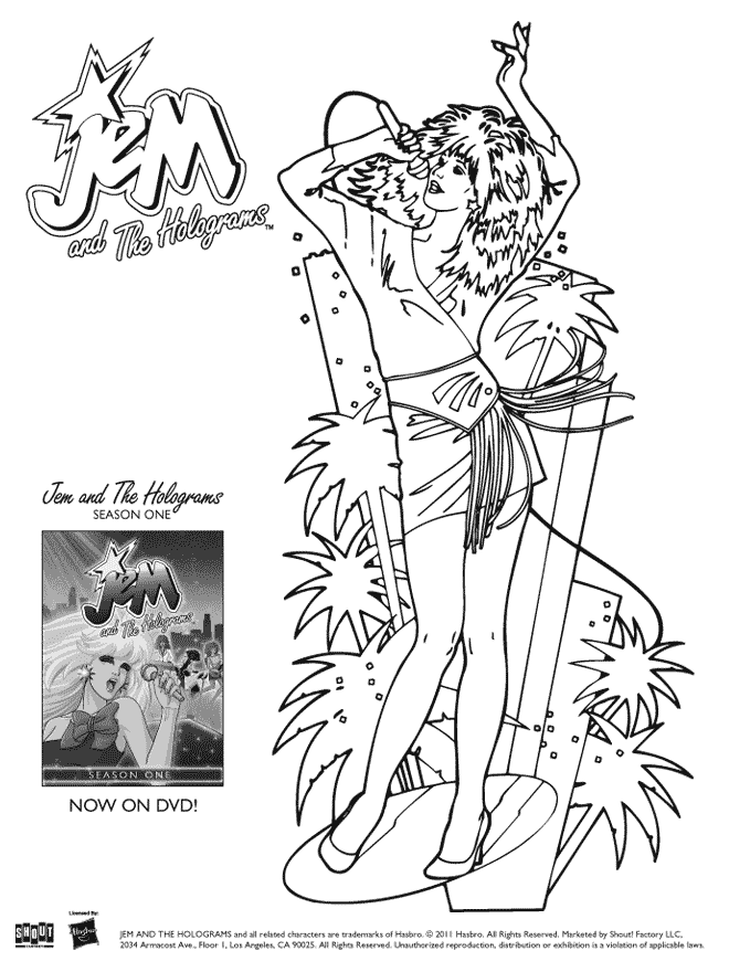 Jem and The Holograms Coloring Pages | Cartoon Jr.