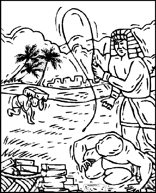 israel slaves in egypt Colouring Pages