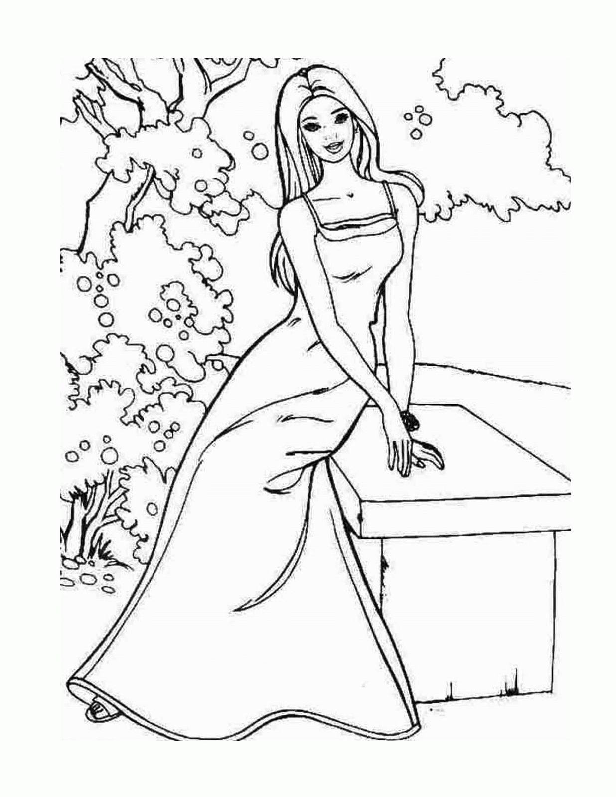Barbie Coloring Pages Of Princesses - Coloring Pages For All Ages