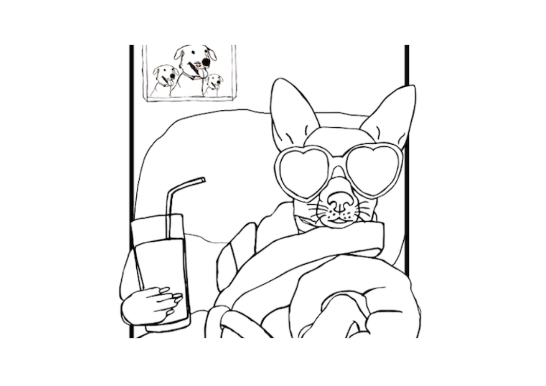 These Printable Coloring Sheets Of Pets Practicing Self-Care Are The Best  Distraction