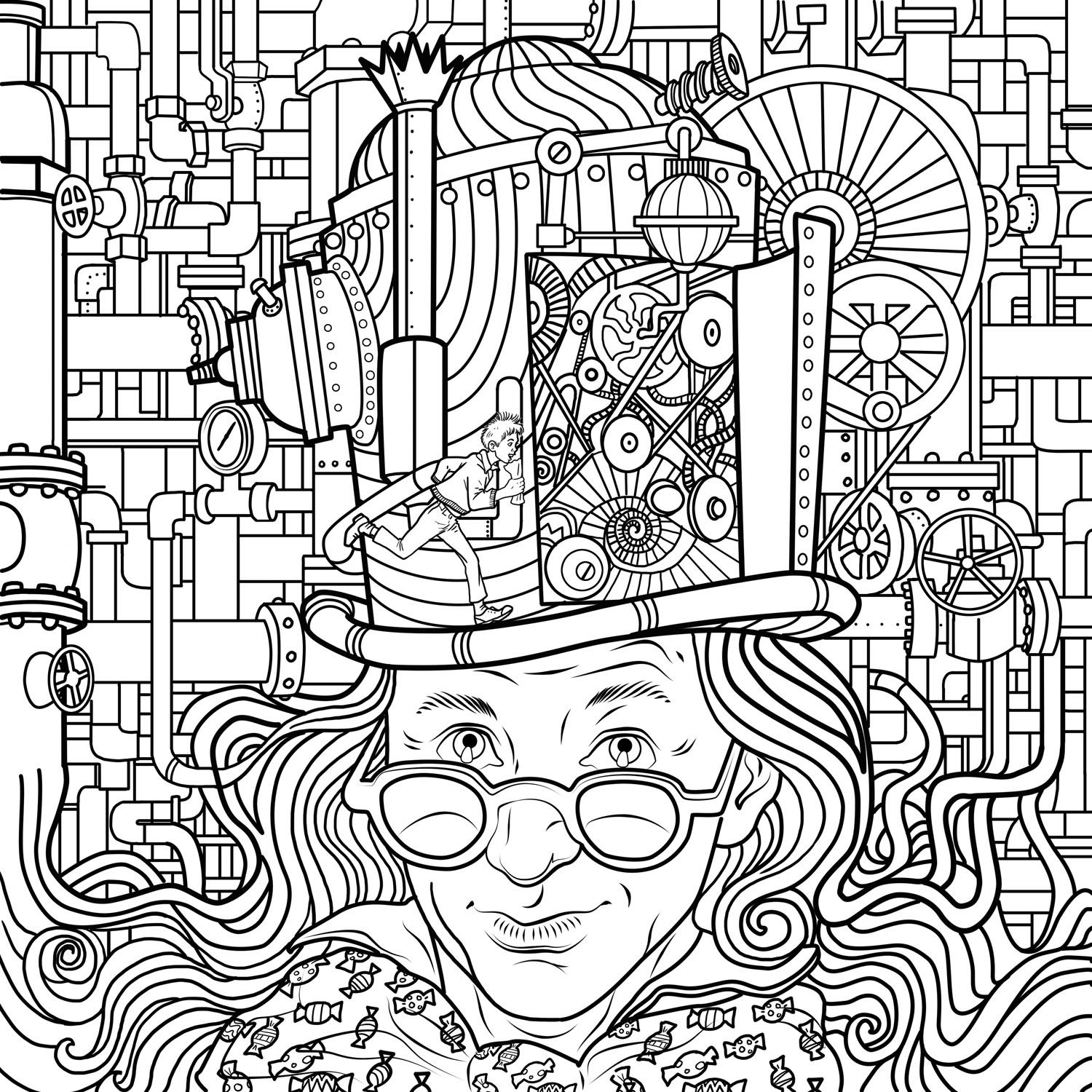 I was commissioned to Illustrate the Roald Dahl A Marvellous Colouring  Book… | Chocolate factory, Coloring books, Coloring pages
