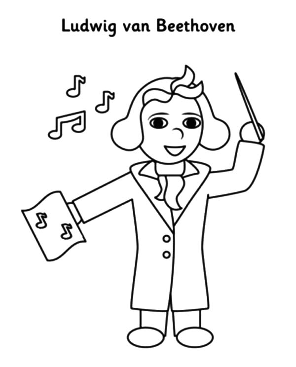 Beethoven Lead Orchestra Coloring Pages : Best Place to Color