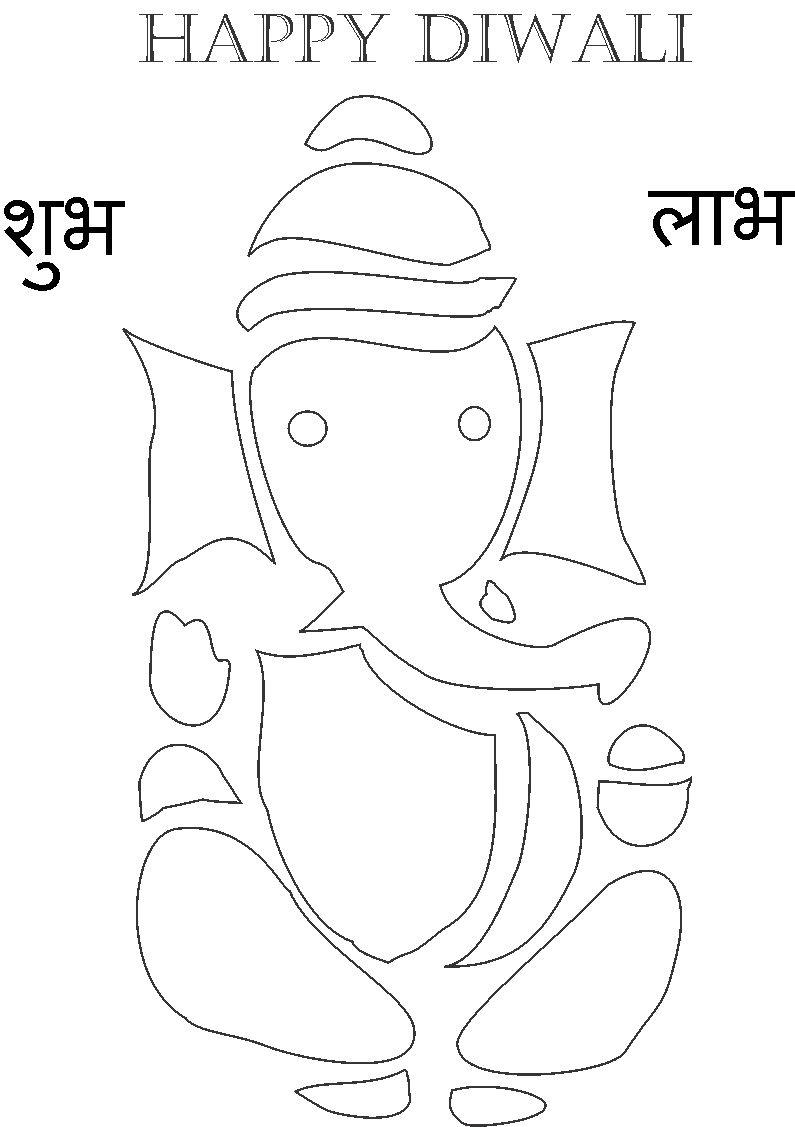 Lord Ganesha Coloring Page