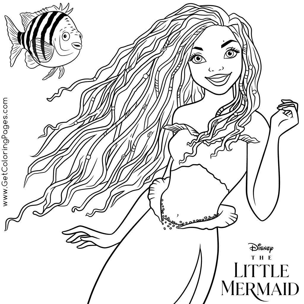 The Little Mermaid Movie Coloring Pages ...