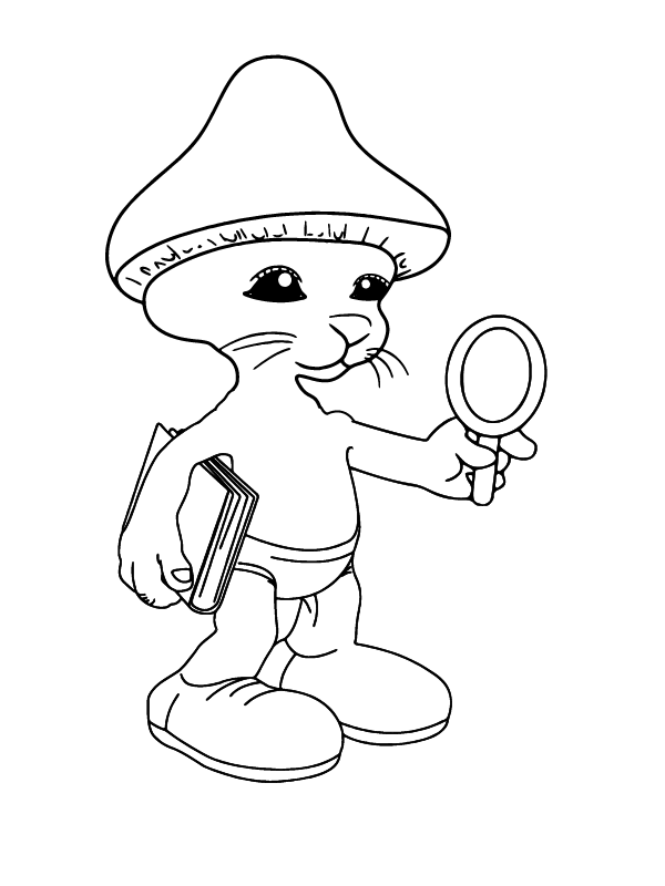 Smart Smurf Cat Coloring Page - Free Printable Coloring Pages for Kids