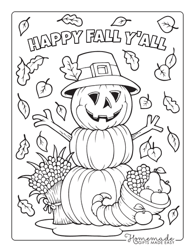 Free Printable Autumn & Fall Coloring Pages