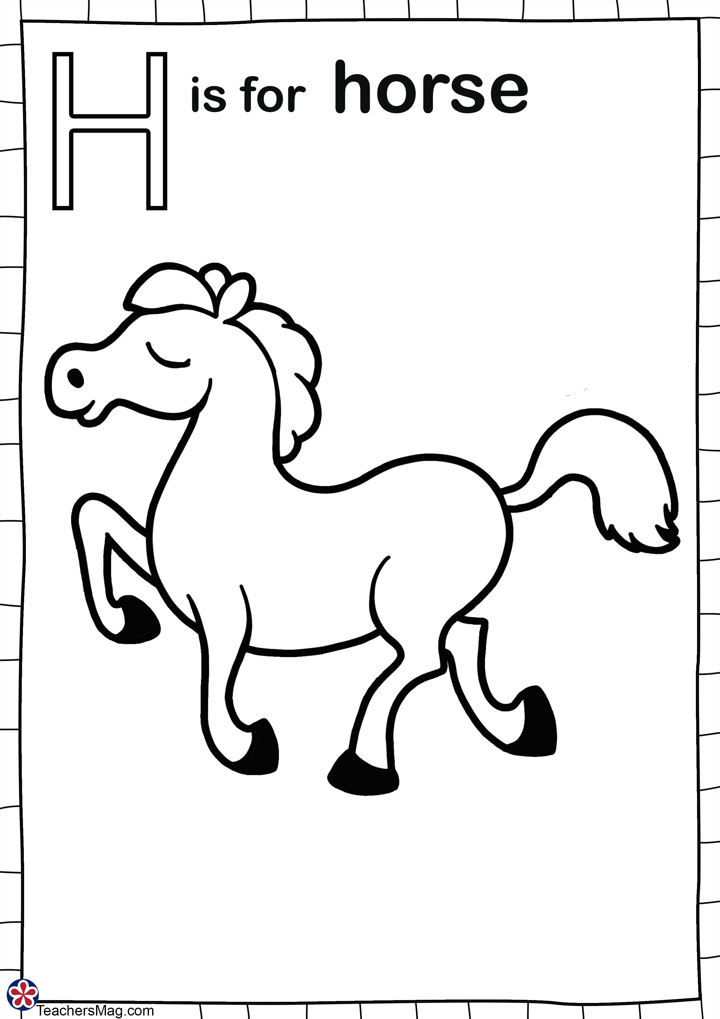 Letter H is for. Coloring Pages ...
