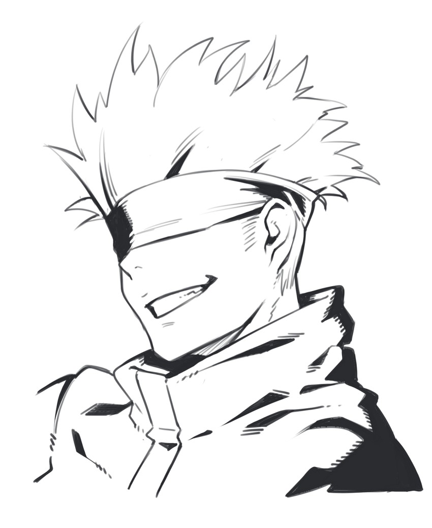 gojou satoru (jujutsu kaisen) drawn by ...