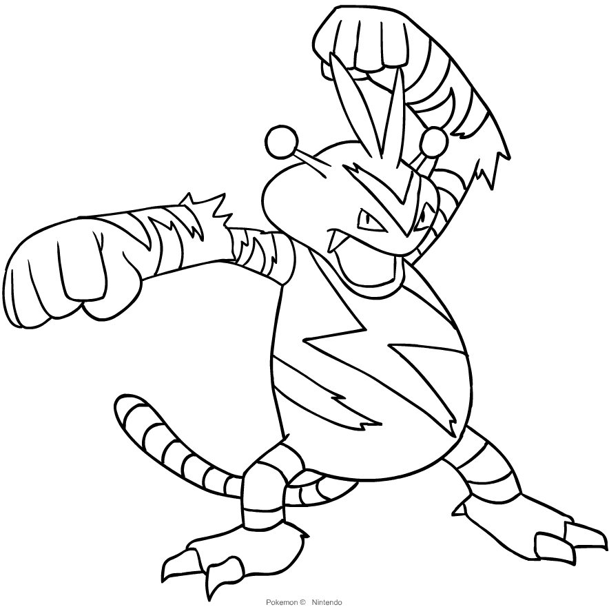 Electabuzz from Pokemon coloring page