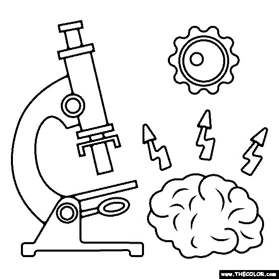 Microscope Coloring Page