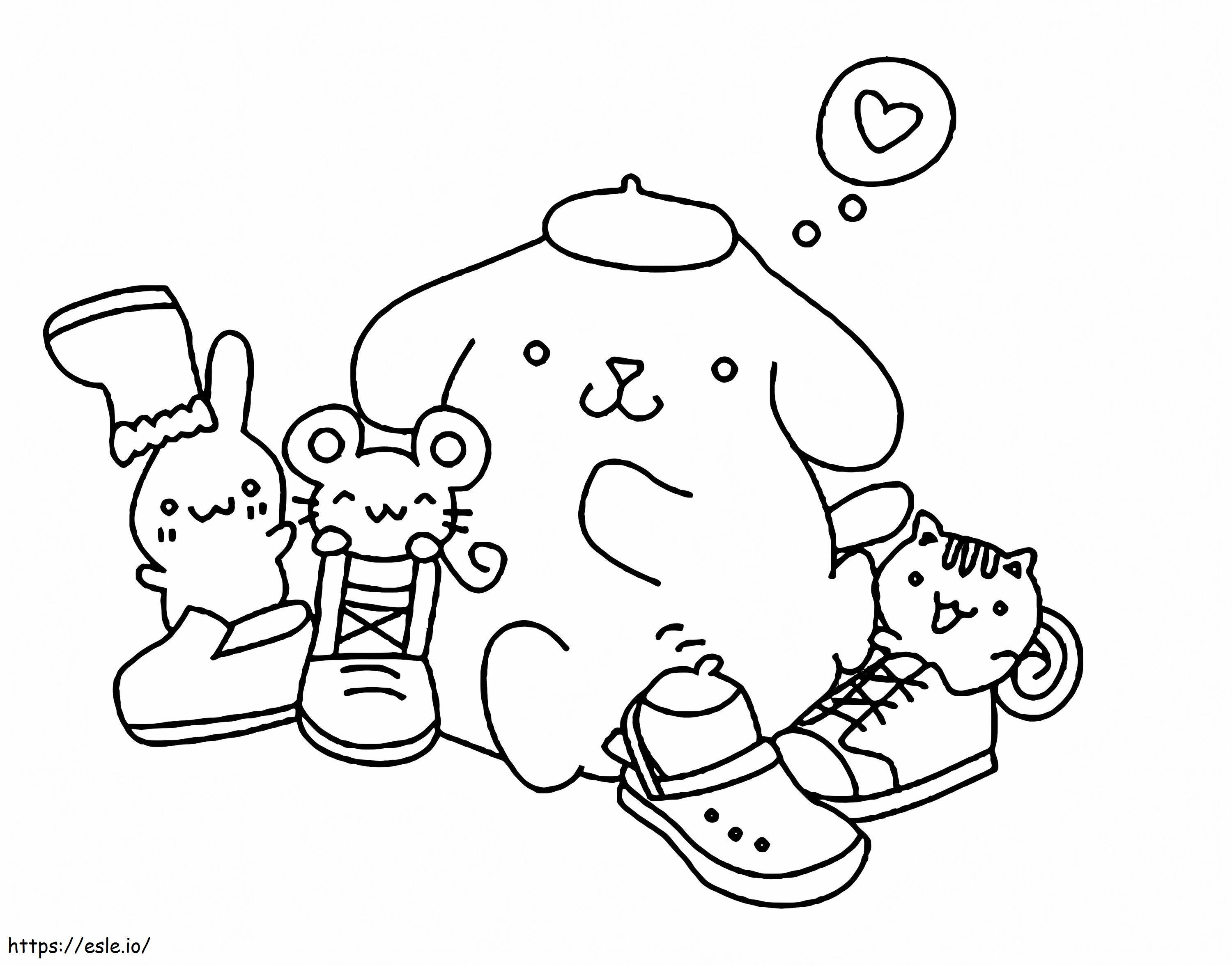 Printable Pompompurin coloring page