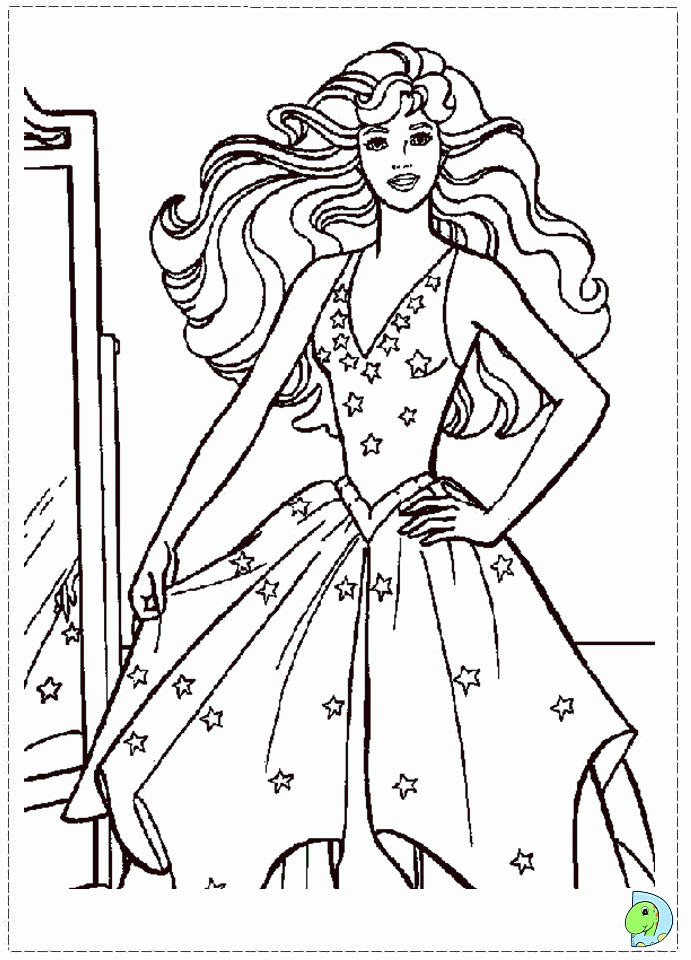 Beauty Barbie Nutcracker coloring page for girls | coloring pages