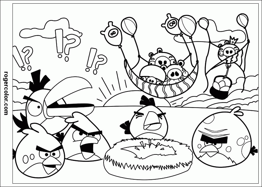 angry birds coloring pages