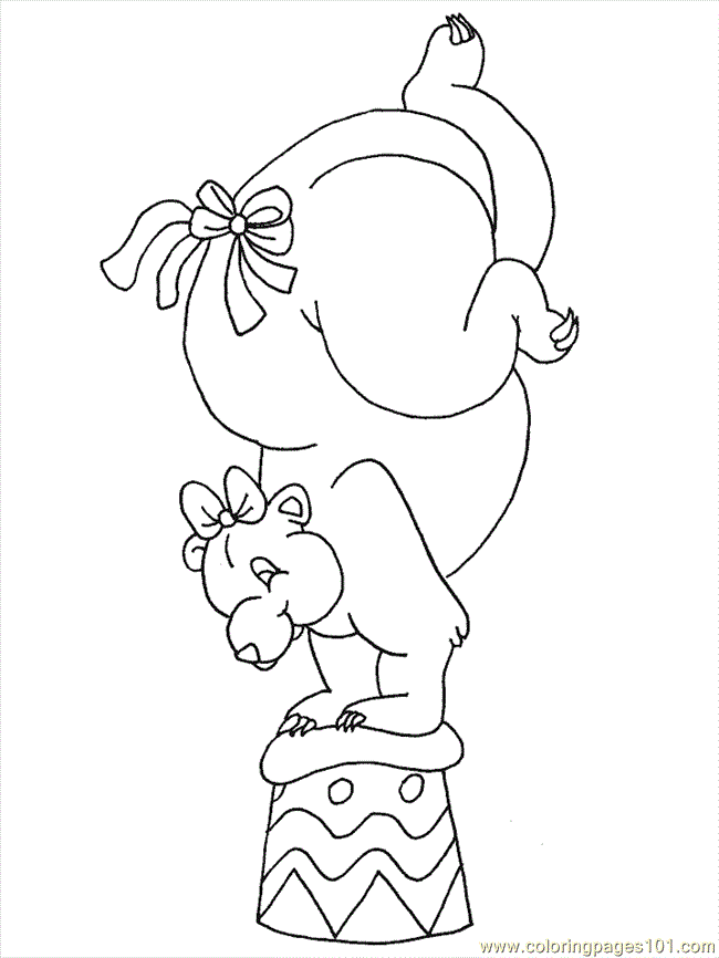 Coloring Pages Circus Animals (Mammals > Circus Animals) - free 