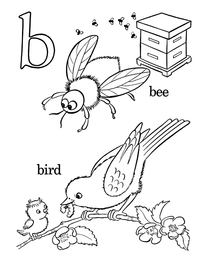 Stay at Home Toddler B lesson Abc Coloring Pages For Toddlers 
