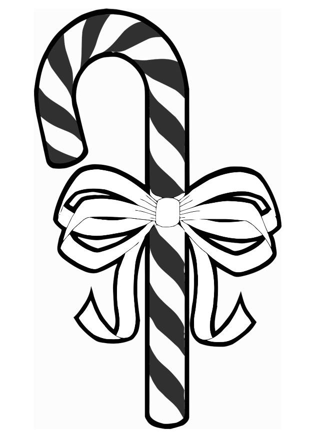 Coloring page candy cane bow - img 20383.