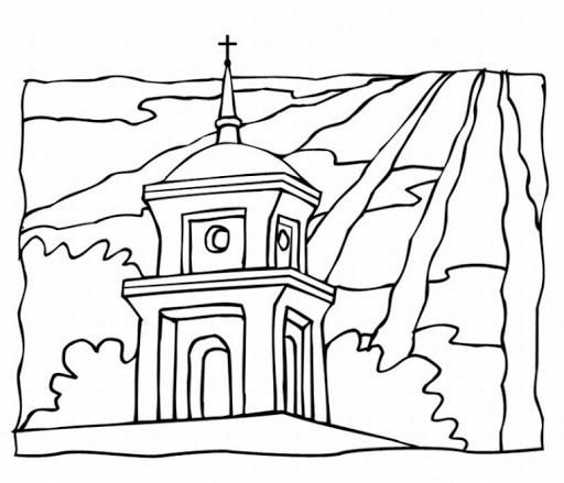 FREE CHURCH COLORING PAGES
