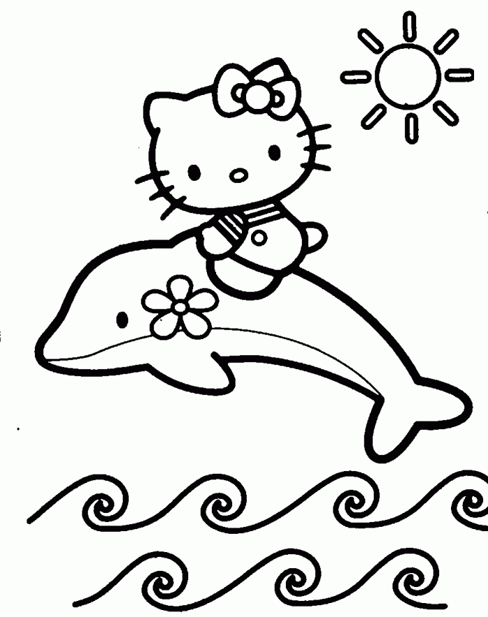 Coloring Page Dolphins : Printable Coloring Book Sheet Online for 