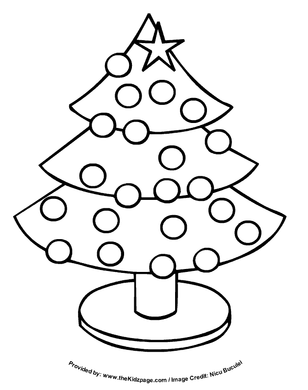 Christmas Tree - Free Coloring Pages for Kids - Printable 