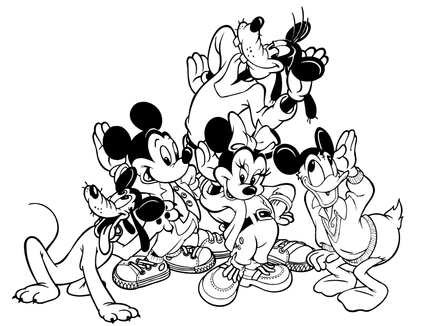 Baby Mickey And Minnie Mouse Coloring Page | Free Printable 