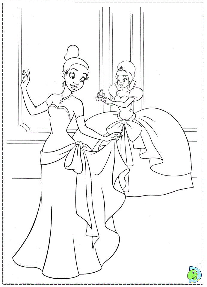 Princess and The Frog Coloring Pages