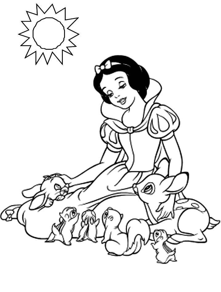Coloring pages snow white and the seven dwarfs - picture 8