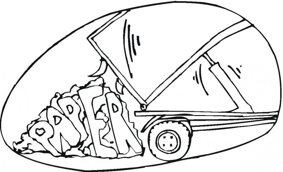 Viewing Gallery For Cement Truck Coloring Pages 134114 Garbage 
