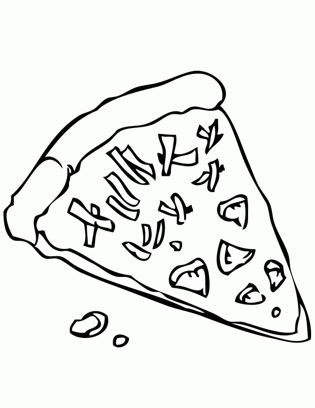 free slice Pizza coloring pages for kids | Great Coloring Pages