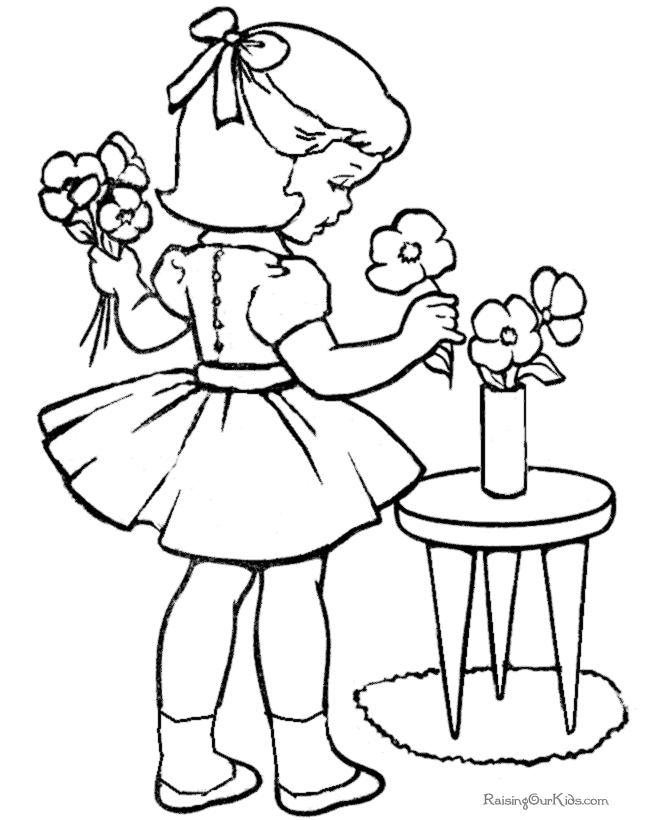 Free Flower Printables | KId's Spring Coloring