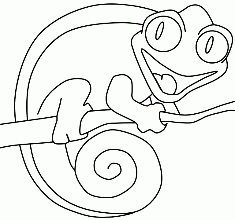 Chameleon Coloring Pages Printable - Kids Colouring Pages