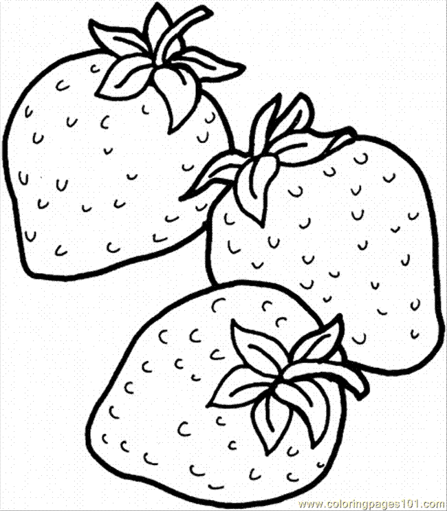 awesome strawBerry Coloring Pages for kids | Great Coloring Pages