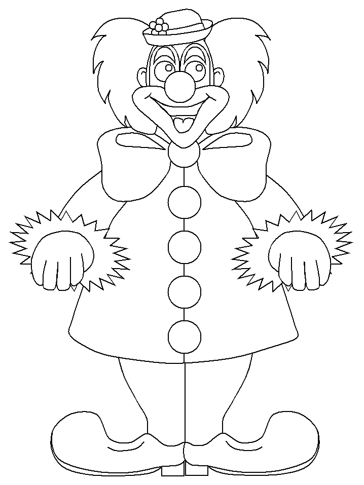 Printable Clown3 Circus Coloring Pages - Coloringpagebook.com