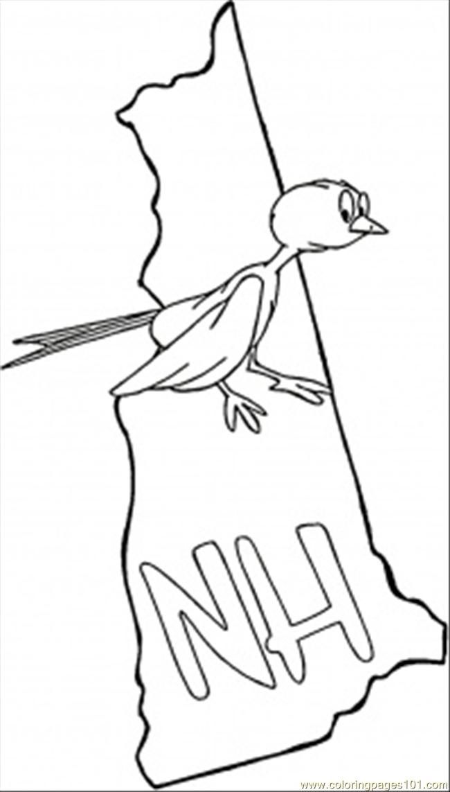 Coloring Pages New Hampshire Map (Countries > USA) - free 