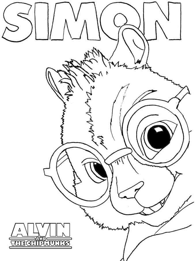 Cute-Chipmunks-Alvin-Coloring- 