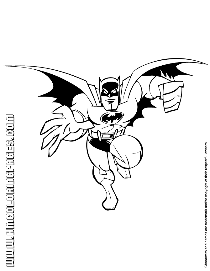 Superhero Batman Coloring Pages Printable