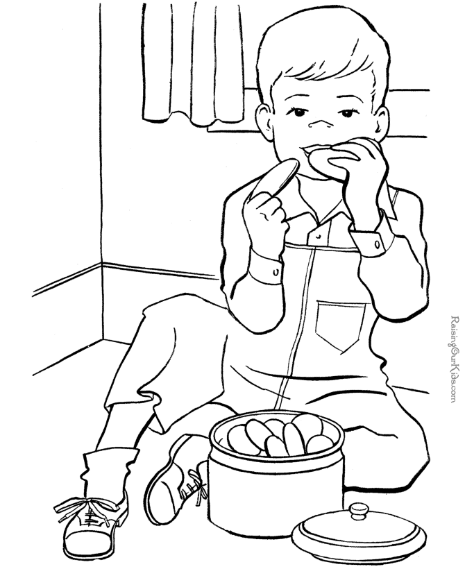 Cookies Coloring Page Cake Ideas and Designs
