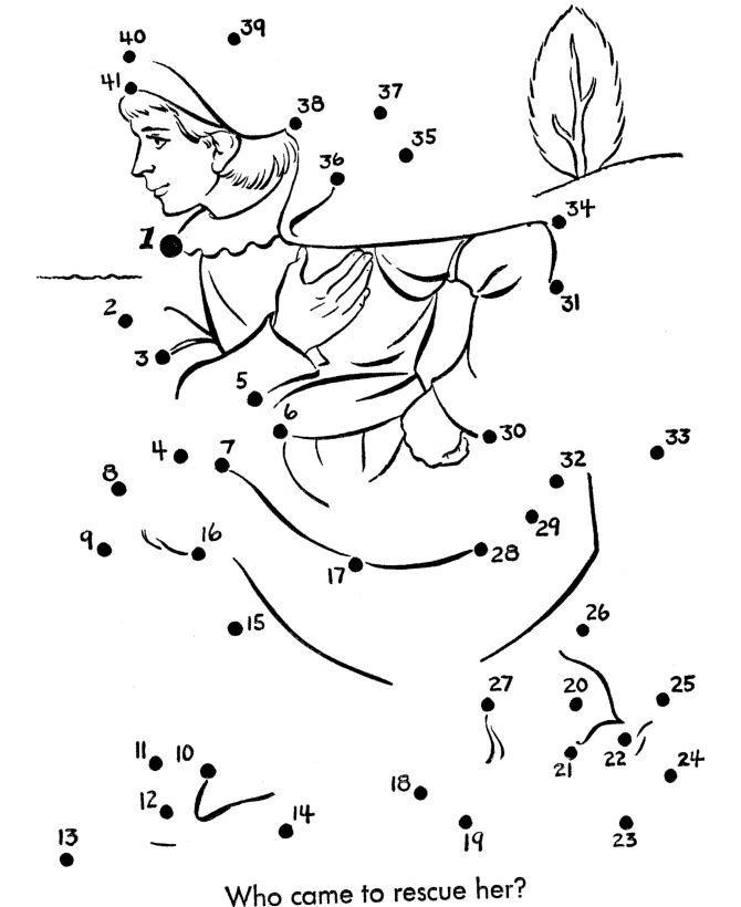 Coloring Pages Dot To Dot Character