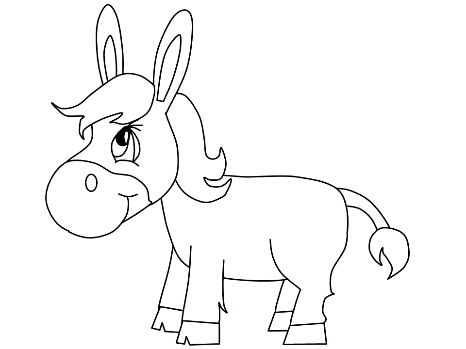 Printable Donkey6 Animals Coloring Pages - Coloringpagebook.com