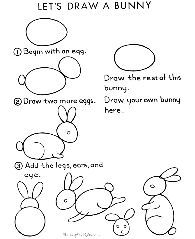 The Small Art Teacher Blog: How To Draw A Rabbit