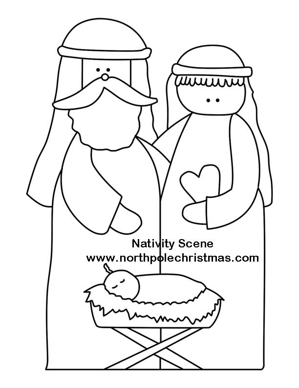 Nativity Scene - Wood Craft Ornament or Nativity Scene Outdoor Pattern