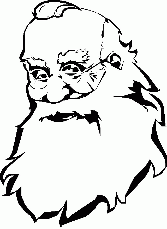 Printable Christmas Coloring Page: Santa's Face