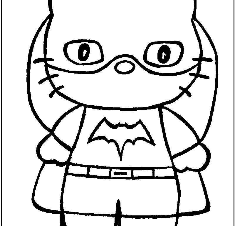 894-hellokitty-batgirl-coloring-page - 69ColoringPages.